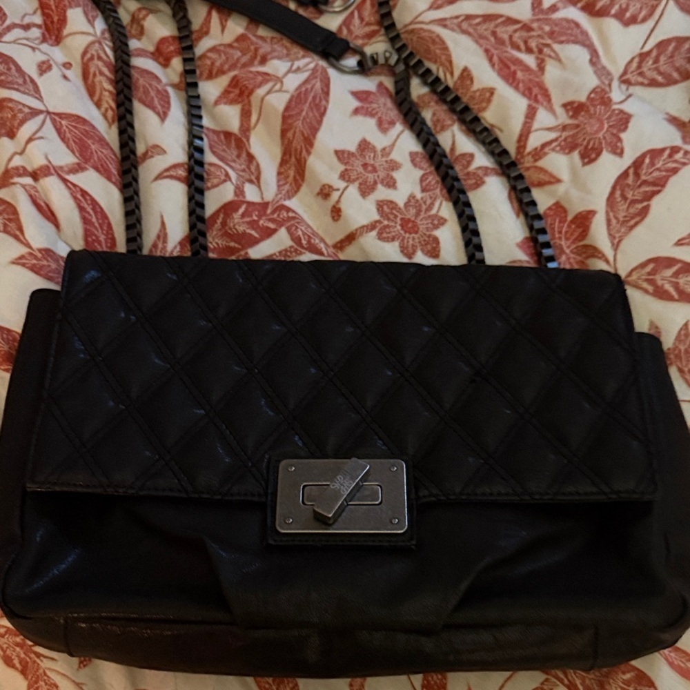 Simply Vera Vera Wang Black Quilted Shoulder Bag